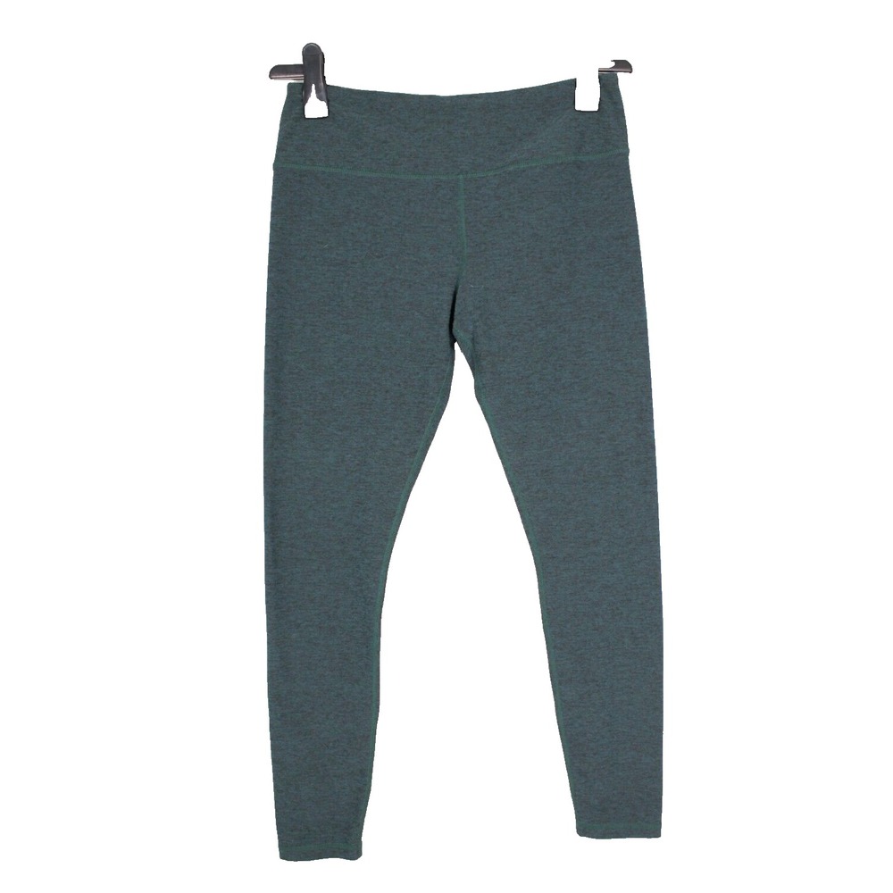 GLYDER Dark Heather Green MID-RISE 7/8 Ankle PERFORMANCE ATHLETIC LEGGINGS Sz M